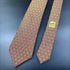 Used HERMES tie all-over pattern silk orange