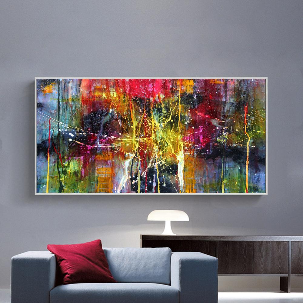 Home Decoration Wall Canvas Art Poster and Print Colorful Abstract Modern Art Painting On Canvas Picture for Living Room