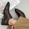 Fashion Men's Dress Shoes High Quality Elegant Wedding Shoes Fashion Slim Fit Pointed Pullover Shoes for Men Breathable Leather Shoe
