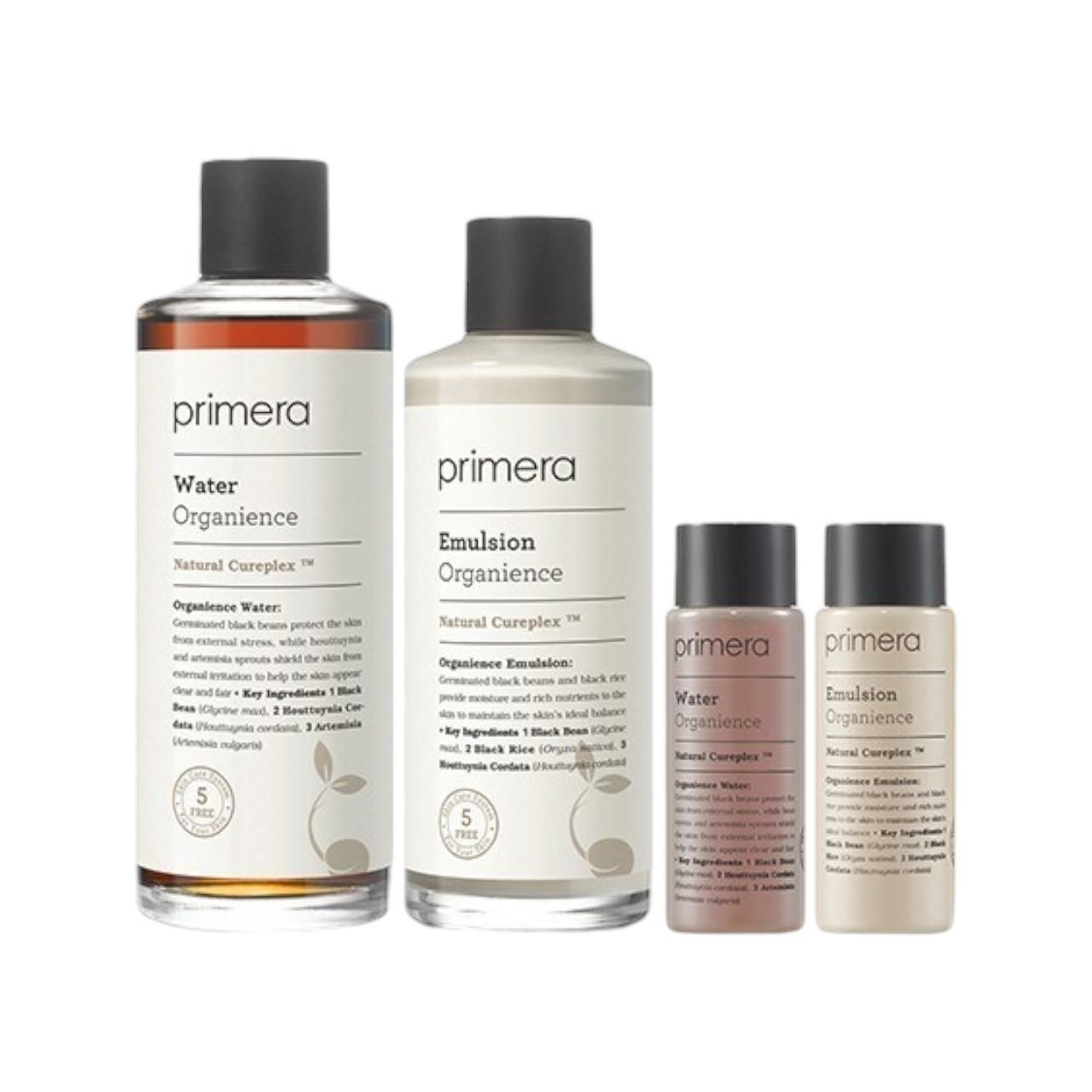 primera Organience 2-Item Special Set - Natural Nourishing & Skin Balancing Routine - Water (180ml) & Emulsion (150ml)