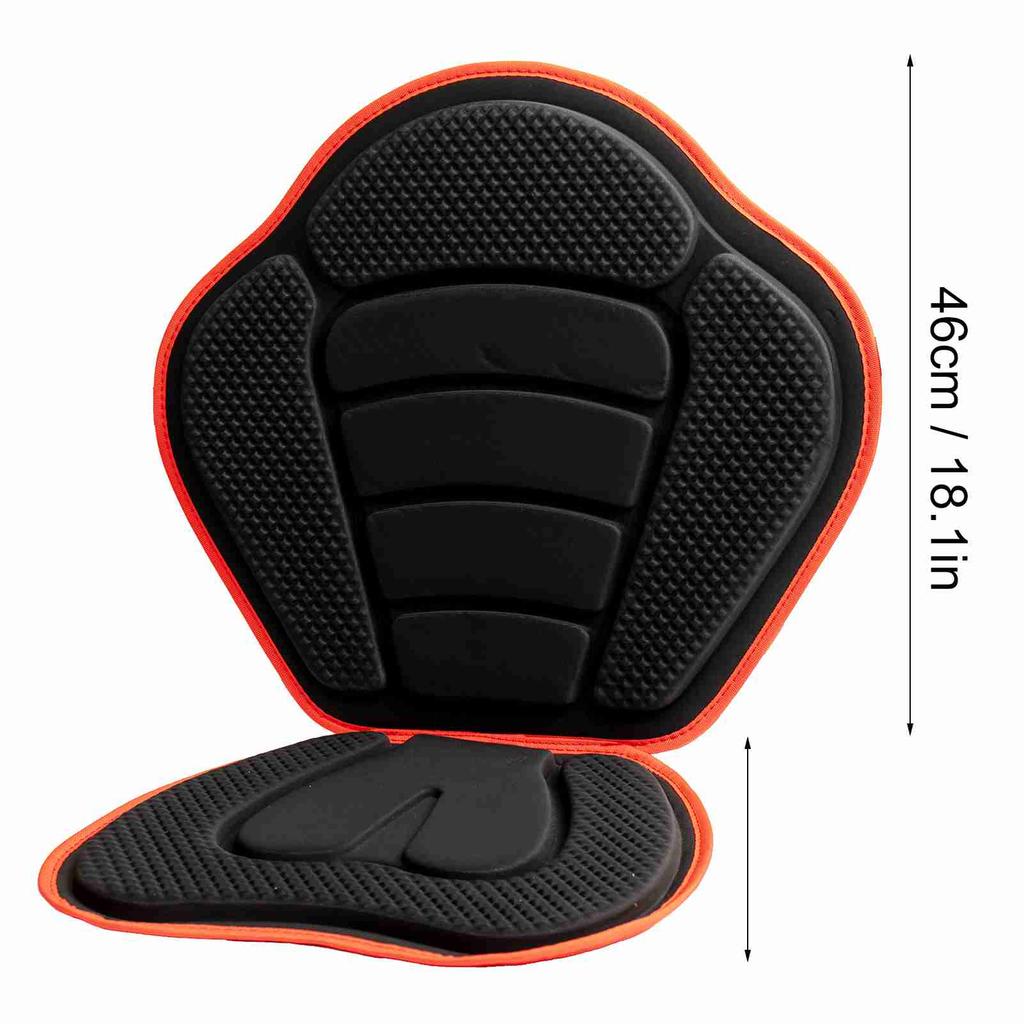 Padded Kayak Seat Cushion with Back Support and Adjustable Straps for Boating Canoeing Kayaking Fishing