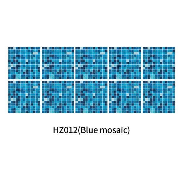 10-Sheet Peel and Stick Self Adhesive Removable Wallpaper Stick On Kitchen Backsplash Bathroom 3D Wall Sticker Tiles