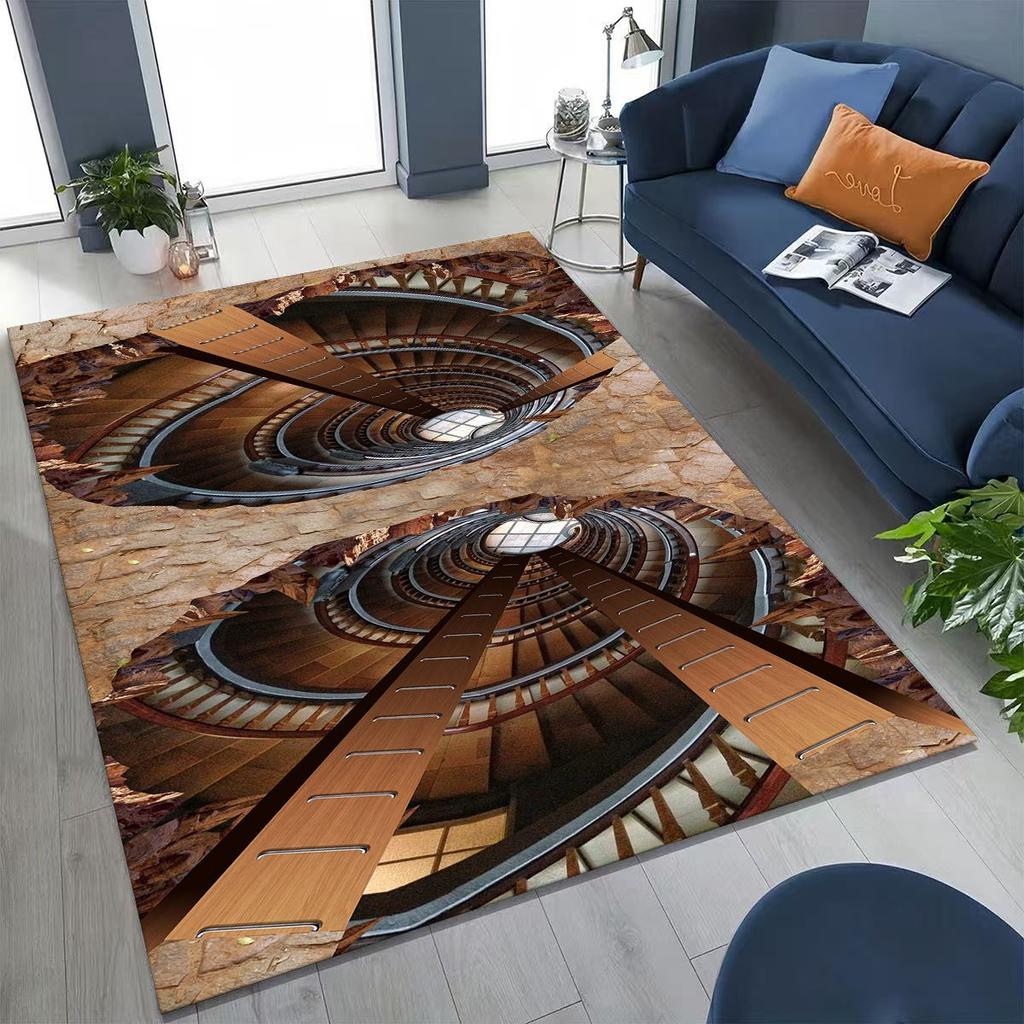 3D Illusion Breaking Wall Dinosaur Animal Series Rug for Bedroom Living Room Sofa Home Doormat Decor,Large Non-slip Floor Mat