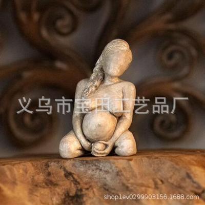 Gebärende Frau Skulptur Mutter Gebärende Frau Statue Harzhandwerk Ornament