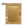 Decorative Jewelry Container Resin Tray with Vintage European Embossed Pattern, Golden Gloss Wear-Resistant Desktop Organizer, Oxidation-resistant