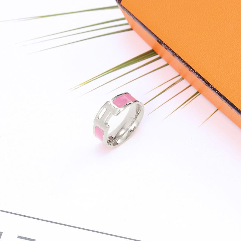 Řemeslný prsten s písmenem H, prsten, který nebledne, dámský smaltovaný prsten pro pár, módní všestranný písmenový šperk 2025