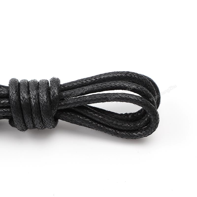 Cotton Waxed Shoelaces Round Oxford Shoe Laces Boots Laces for Shoes Waterproof Leather Shoelace 60/80/100/120/140/180cm 1Pair