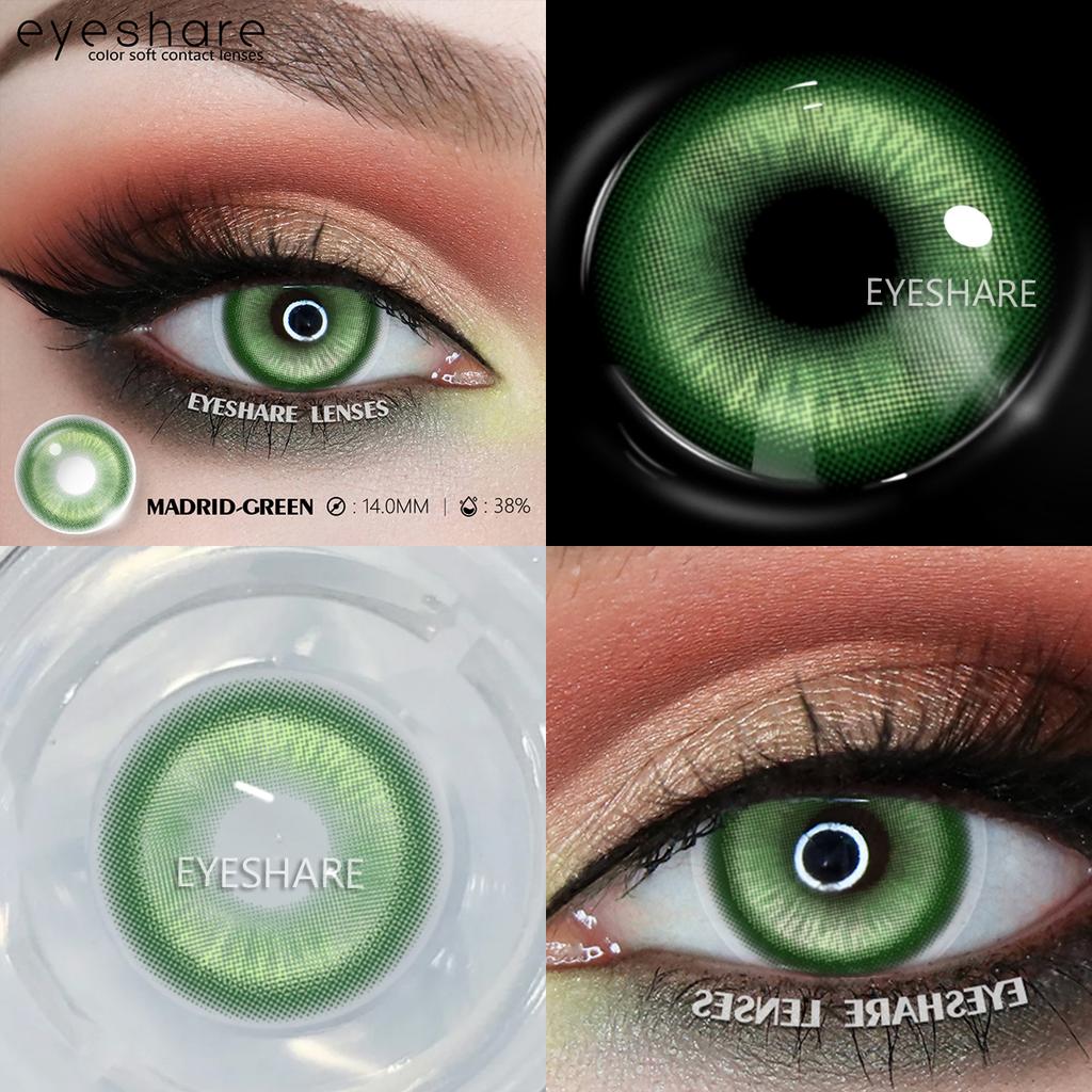 Eyeshare 2 Stück Cosplay Farbige Kontaktlinsen Anime Kontaktlinsen Blaue Augenlinsen Jährlich Verrücktes Halloween Make-up Farbige Linse