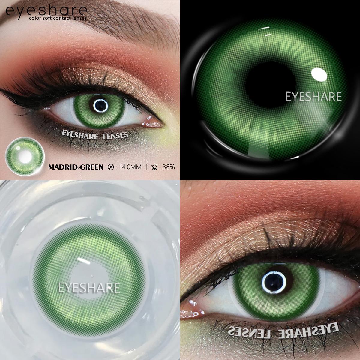 

EYESHARE 2 шт. Косплей Цветные Контактные Линзы Аниме Контактные Линзы Голубые Линзы для Глаз Годовые Безумный Хэллоуин Макияж Цветные Линзы