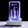 Movdyka 3D Crystal Statue of Liberty Empire State Building Figurine New York Souvenirs Gifts for Women Men Friends, Laser Etched NYC Gifts Home Decor