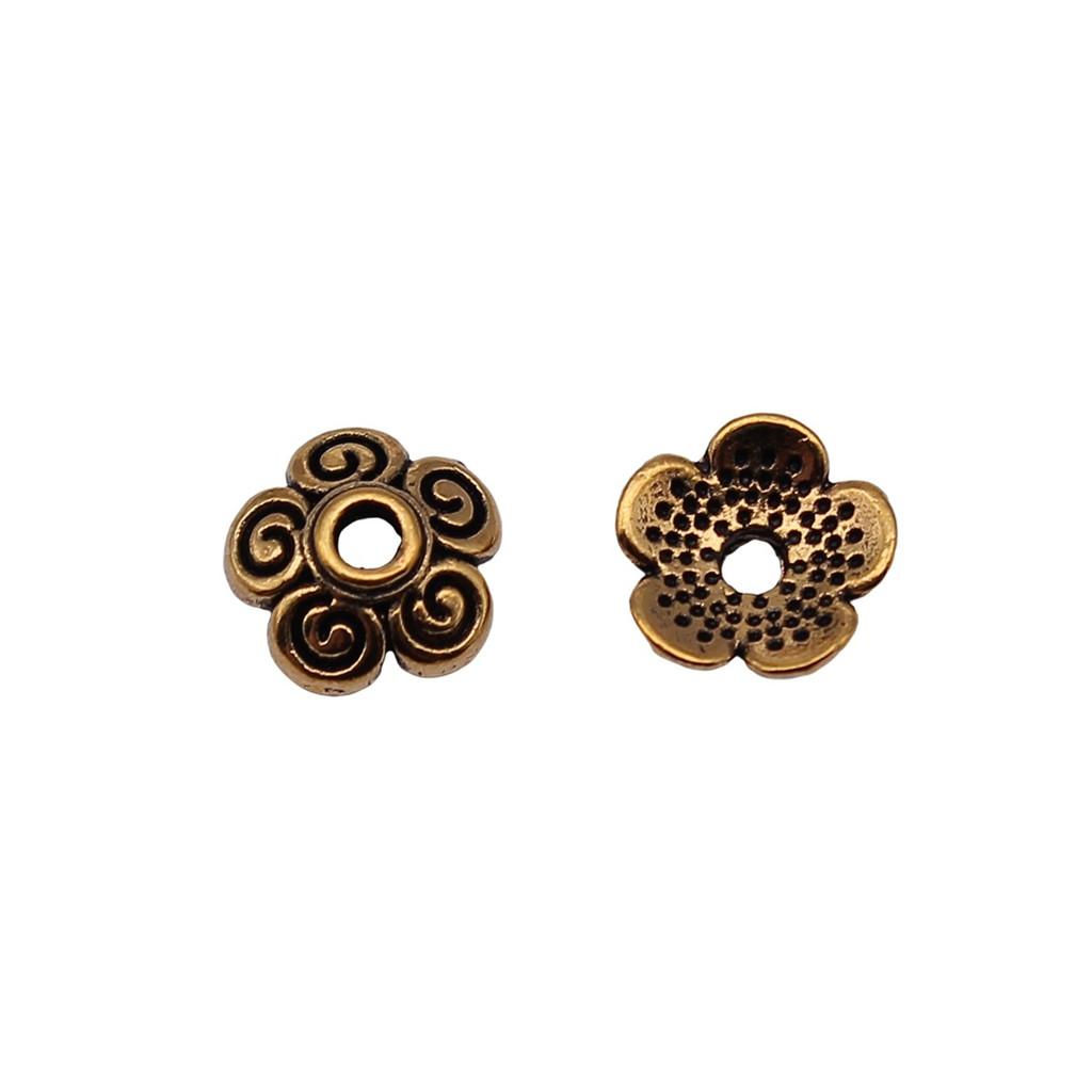Multi Color Swirl Flower Bead Caps Spacer Beads For Jewelry Making Components