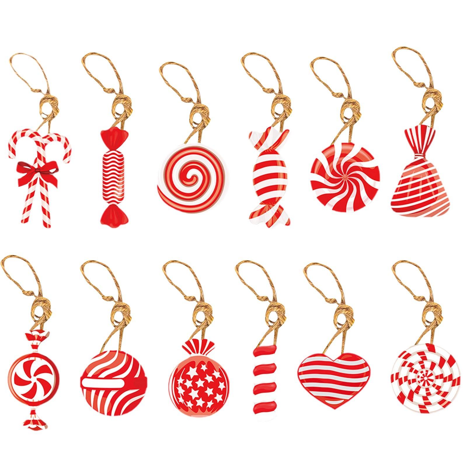 

Christmas Cartoon Gingerbread And Candy Ornaments Party Gift Set Christmas Tree Decorations One Size
