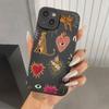 For iPhone 16 Pro Case Floral Leopard Eyes Silicone Phone Case For iPhone 17 16E 11 12 13 14 15 Pro Max XS XR 7 8 Plus SE2 Cover