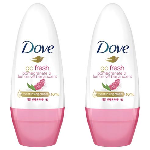 Dove Pomegranate & Lemon Verbena Scent Roll-on Deodorant 40ml x 2ea