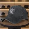 Unisexs Washed Baseball Cap with Grandpa Riding Motorcycle Print  Adjustable Multicolor Daily Wear  Gift