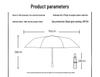 8-Rib Automatic Three-Fold Umbrella with Logo, Thickened Black Glue for Sun and Rain