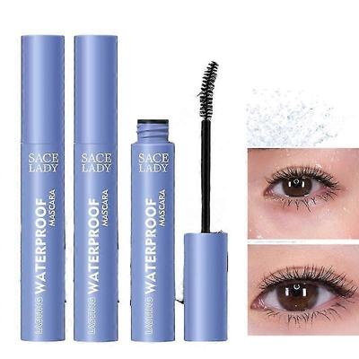 2 Pezzi Tubo Blu Mascara 3D Impermeabile e Resistente al Sudore Effetto Lunga Durata Senza Macchie Strumenti per il Trucco Mascara