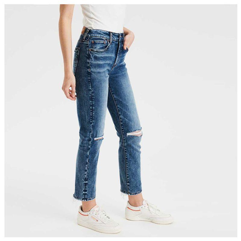 

20% off for One Piece, 50% off for Two Pieces, Big Brand, Long Legs, Knee Holes, Loose Elastic, Nine Points, Straight-leg, Denim Youpin 2755 Eagle Knee Hole L Pants Length X2Y1 4