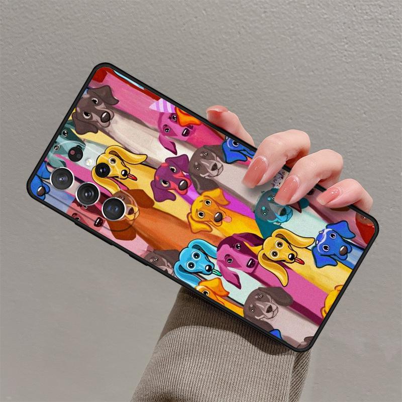 

Sausage Dog Dachshund Art Phone Case For Samsung Galaxy S25 S23 S30 S21 S20 FE S24 S22 Ultra Note 10 20 Plus Silicone Cover lite S22 plus 5G