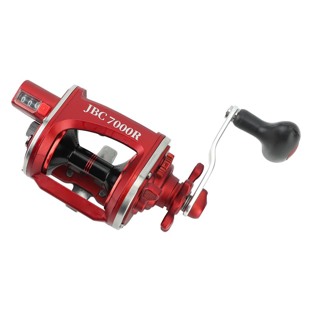 Baitcasting Fishing Reel with Number Display Metal Fishing Line Wheel for River Lake JBC7000R