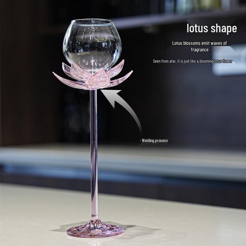 Shangqi High Borosilicate Glass Lotus Goblet