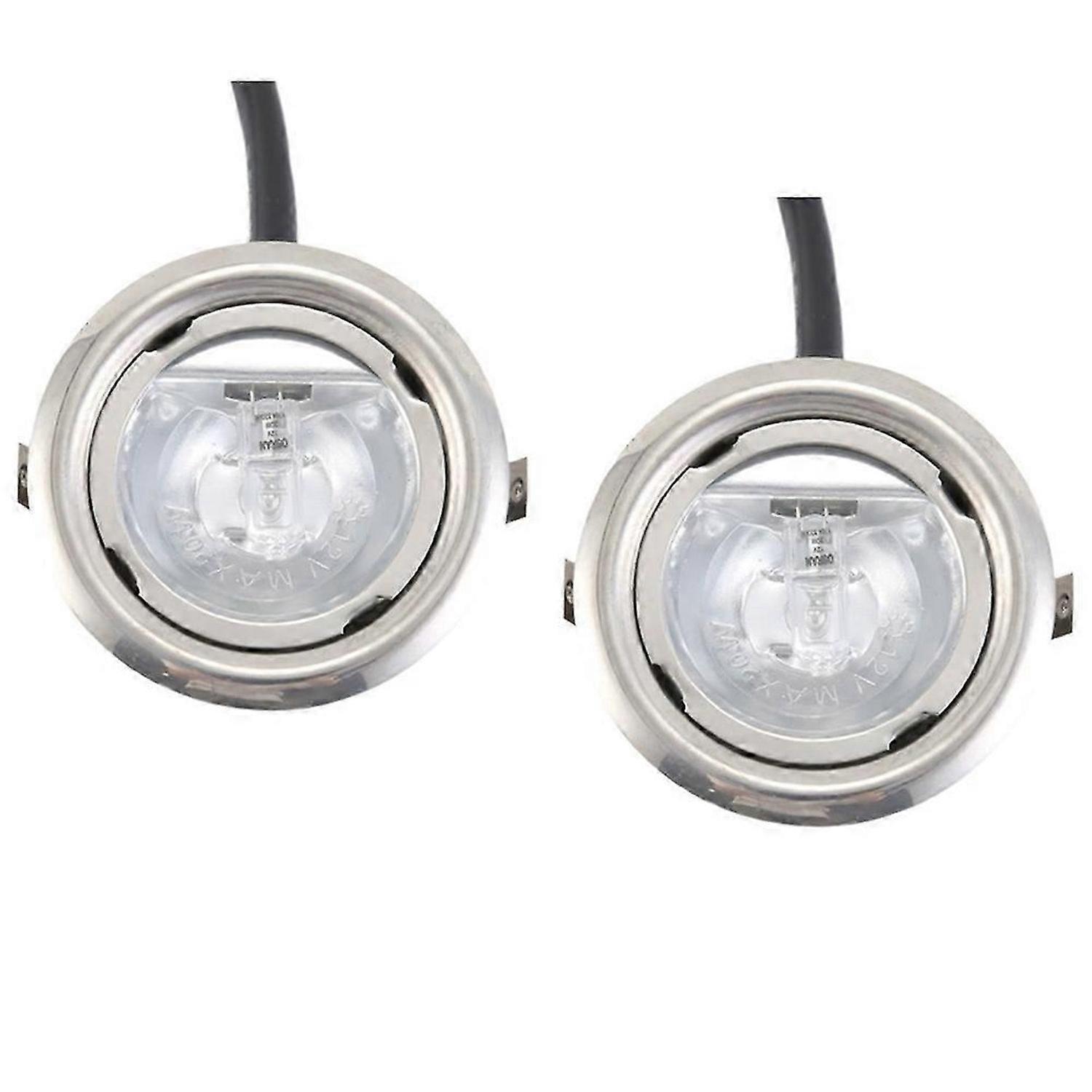 2 Stück 20W Halogenlampe für Dunstabzugshaube 65mm Klarglas 12V AC für Abluftventilator und Lüfterbeleuchtung