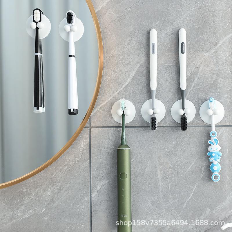 

Держатель для электрической зубной щетки с присоской, настенная полка для хранения и крючок без сверления Single Unpackaged Toothbrush Suction Cup