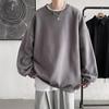 Fleece Damen Herren Sweatshirt Locker Einfarbig Rundhals Langarm Warm Weich Unisex Lässig Einfacher Stil Paar Top Harajuku Crewneck Hoodie