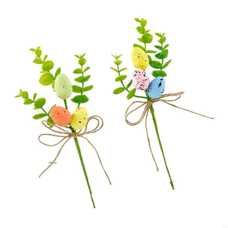 Eggs Tree Branch Spring Easter Artificial Flower Arrangements Desktop Decoration HX6C