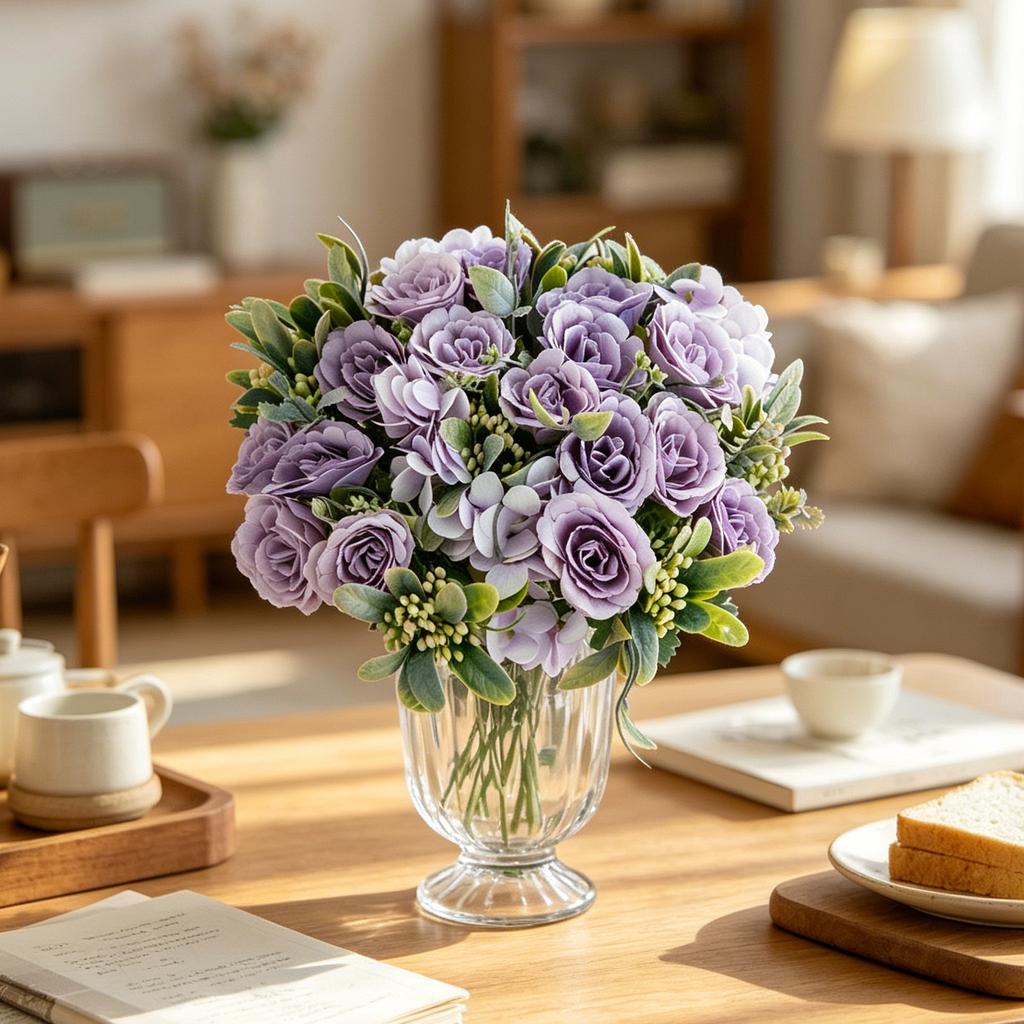 Artificial Flower Silk Rose Hydrangea Diy Festival Home Room Table Outdoor Vase Garden Wall Decora Wedding Wreath Bridal Bouquet