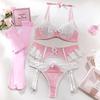 Sexy European & American Lace Mesh Nurse Costume Lingerie Set