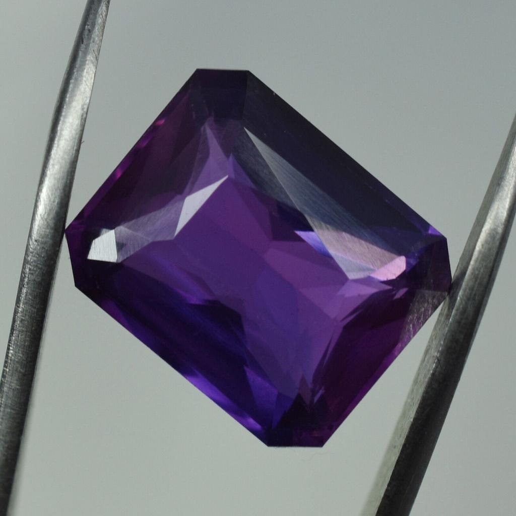 A+ Quality NATURAL Tanzanite Purple EMERALD Cut 12.07 Ct Gemstone CERTIFIED