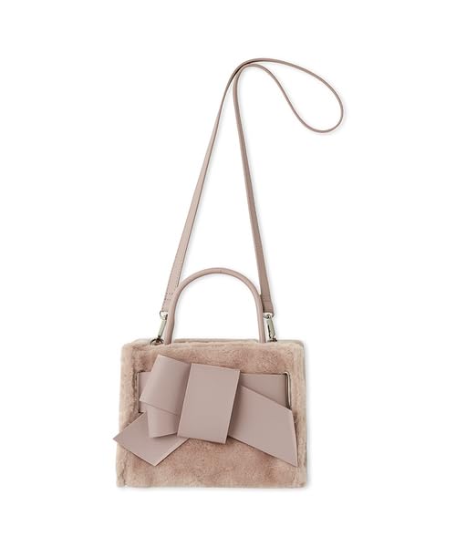 

FRAY Holiday Fur Ribbon Middle Bag FWGB245339 Pink I.D. Women s рожевий