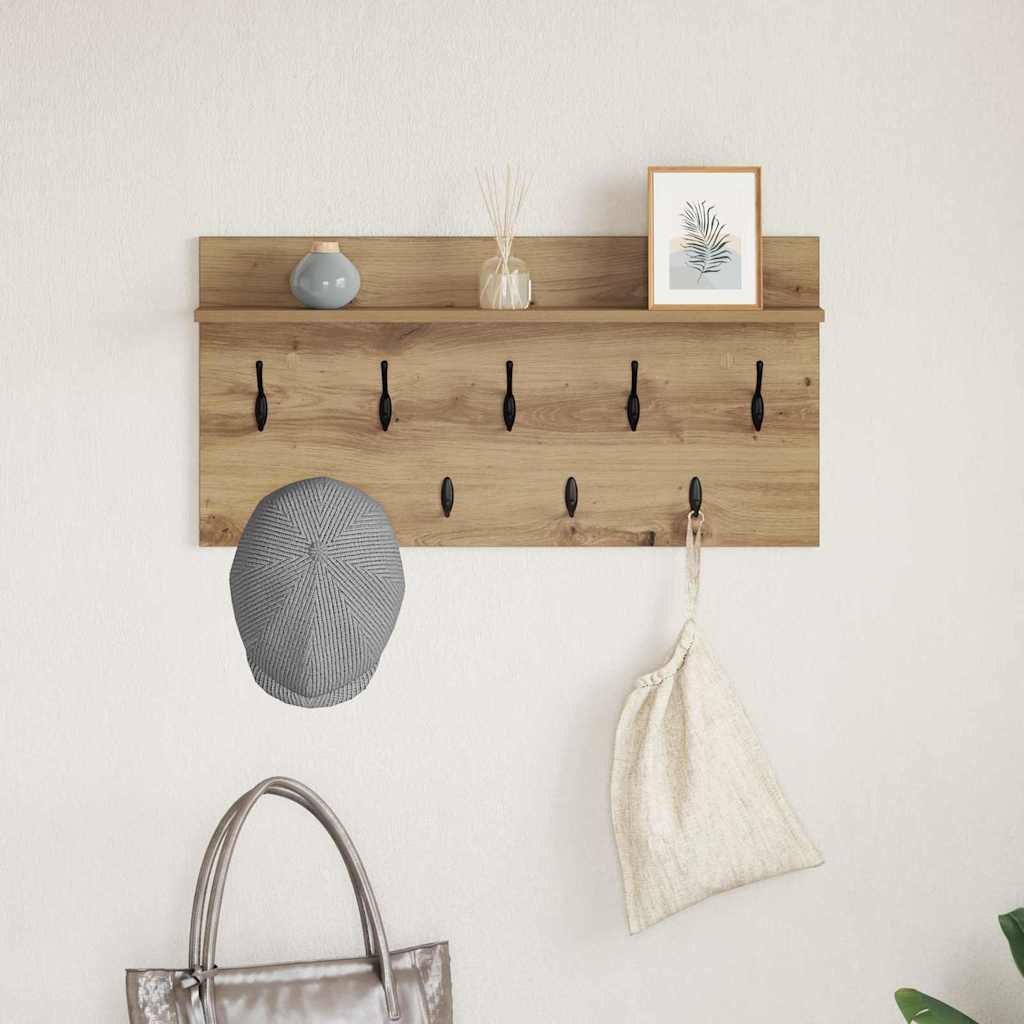 Wall Mounted Nightstand Artisan Oak Finish 80 x 40 x 12 cm