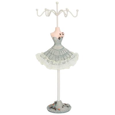 Ohrringe Halskette Prinzessinnenkleid Ständer Display Eisen Mannequin Prinzessin Schmuckständer Kieferngrün 4