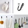 Lot de 10 crochets muraux noirs rétro en alliage de zinc - 44×30×13 mm, vis incluses