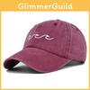 Stylish Wave Embroidery Sunhat Adjustable Cap Washed Retro Duck Tongue Hat For Men Women