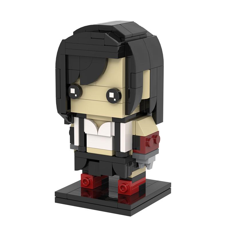 MOC FF Game Figure Bricks Cloud Tifa Aerith Shinra Heads Compatible Building Blocks Friends Gift Toys For Children Adult Pendant