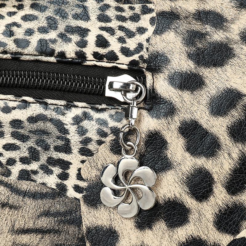 Women's Vintage Leopard Print Tote Bag Single Shoulder Crossbody Bag