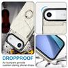 For iPhone Air Case RFID Blocking Card Bag Leather + TPU Crossbody Phone Cover with Ring Kickstand