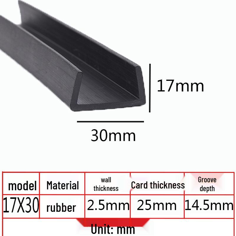 U-Shaped Rubber Anti-Collision Edge Strip for Glass Sealing