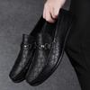 Fashion High-quality Business Affairs Loafers Shoes Casual Leather Shoes Men's Slip On Flat Shoes Driving Footwear Breathable Moccasins