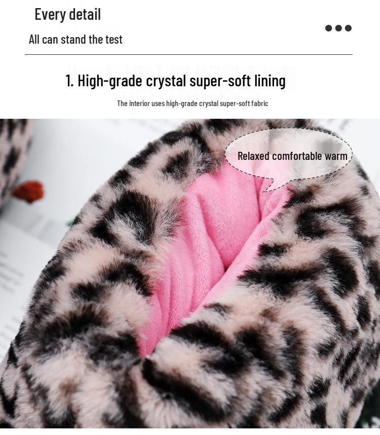 Útulné podzimní/zimní plyšové zvířecí pantofle - Super měkký fleece, Silné a teplé