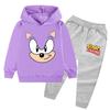 New Sonic Children's Clothing Set Long Sleeve Hoodie And Pants Spring Autumn Male Primary School Students Cotton Polyester Blend