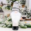 2pcs Cartoon Faceless Doll Champagne Bottle Cover Knitted Beer Wine Decor  Party Favors