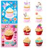 6 Pieces/pack Cake Ice Cream Puzzle Stickers New Products Desserts Children's Fun DIY Cupcake Stickers