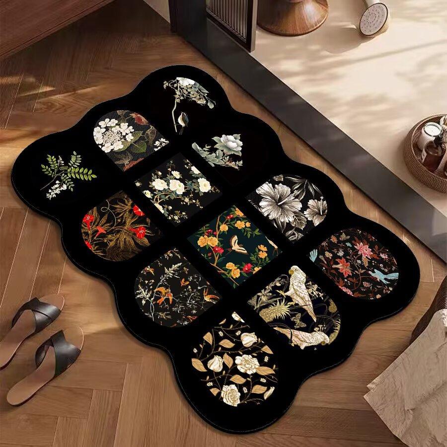 Bathroom Mat Soft Diatomaceous Earth Mat Water Absorbent Non-Slip Quick-Dry Thickened Customizable Soft Mat Water Absorbent Quick-Dry