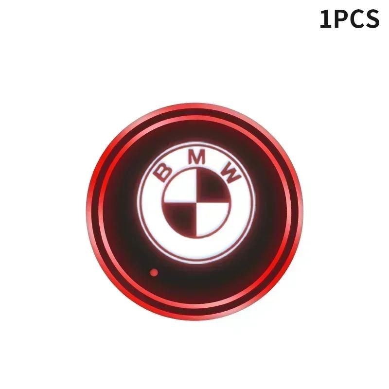 

E90 Hot Car For BMW 2pcs Car Luminous Water Cup Coaster 7 Colorful For BMW M Power Performance M3 M5 X1 X3 X5 X6 E46 E39 E36 E6