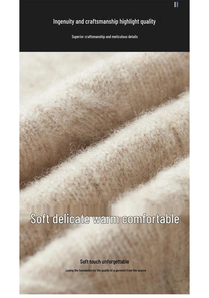 Men's Retro Wool Knitwear: Autumn/Winter Stand-up Collar Sweater