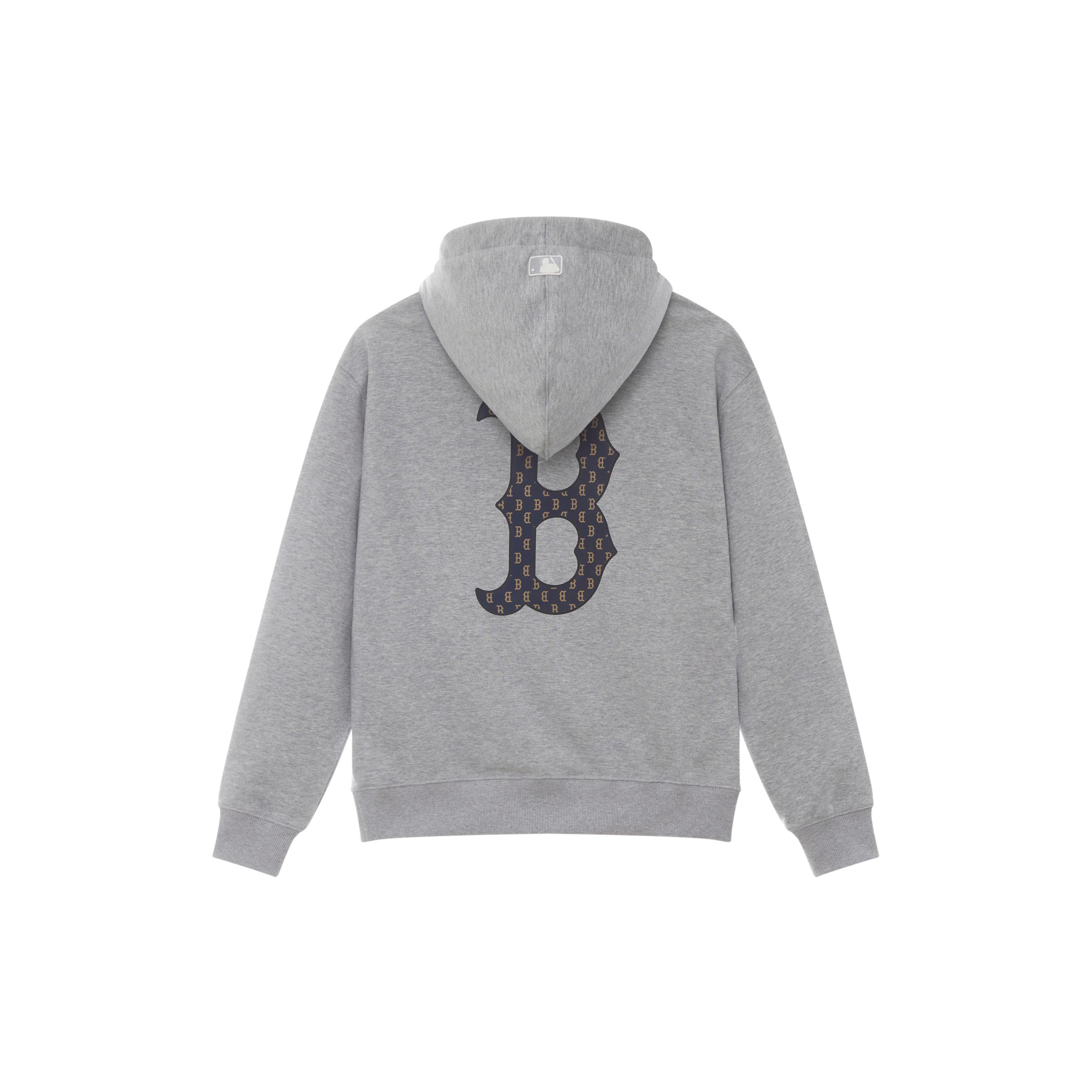 

New MLB MONOGRAM Collection Boston Red Sox 24FW Hoodie Unisex Heather Gray 3AHDM0144-43MGS M
